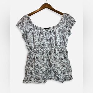 Embroidered floral blouse